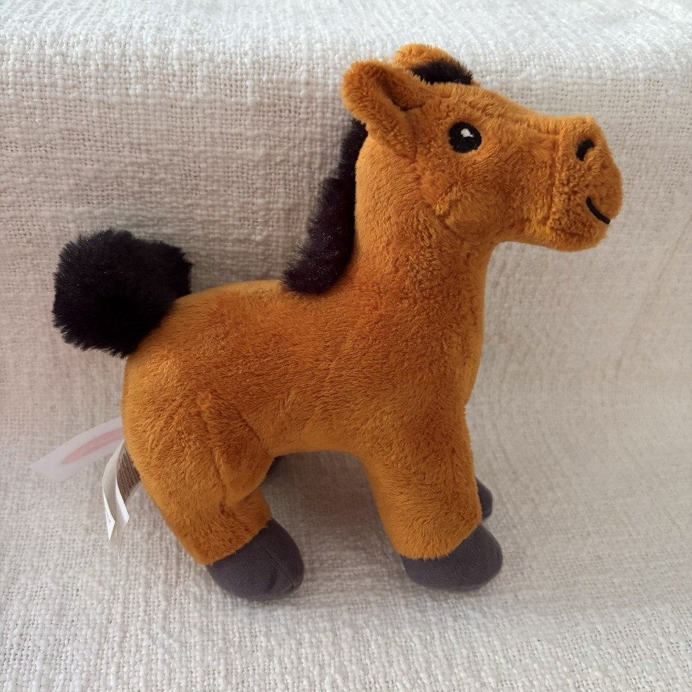 Melissa Doug Horse Pony Plush Brown Chestnut 8" Feed Groom 85377 Stuffed Animal